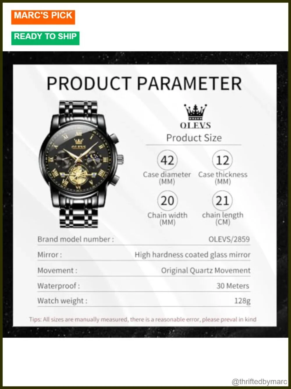 Men's Stainless Steel Quartz Analog Dress Watch Luminous Multifunction